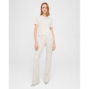 NWT Theory Demitria 4 Traceable Wool Flare Pants Sand Beige 10001201 Size 6